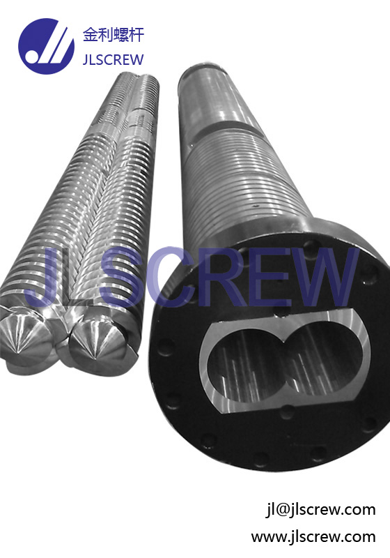 Parallel twin screw and barrel