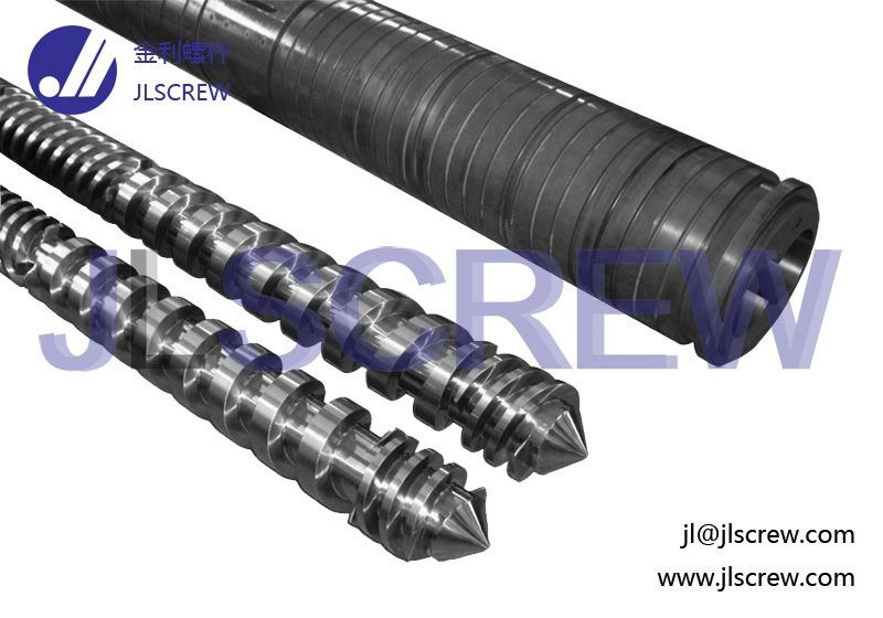 Parallel twin screw and barrel