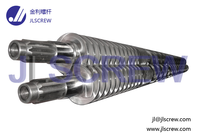 Conical twin screw and barrel