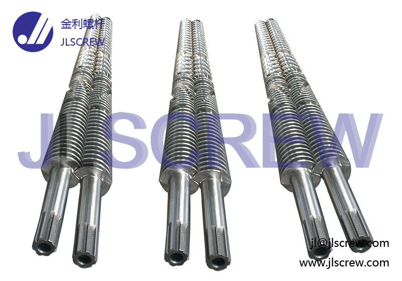 Conical twin screw and barrel