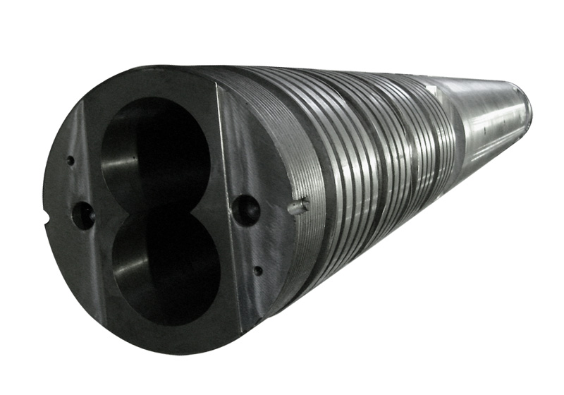 Parallel twin screw and barrel