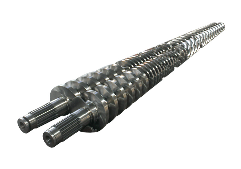 Conical twin screw and barrel