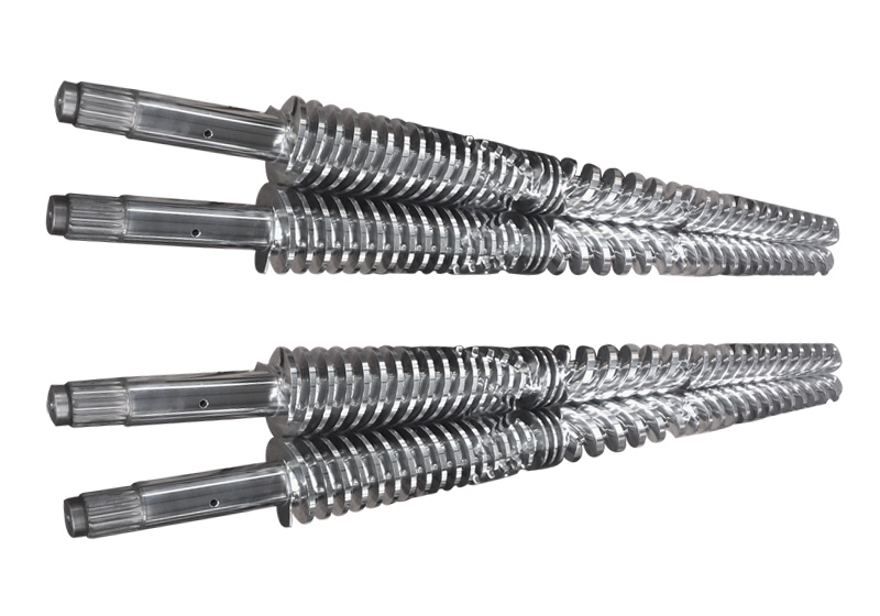 Conical twin screw and barrel