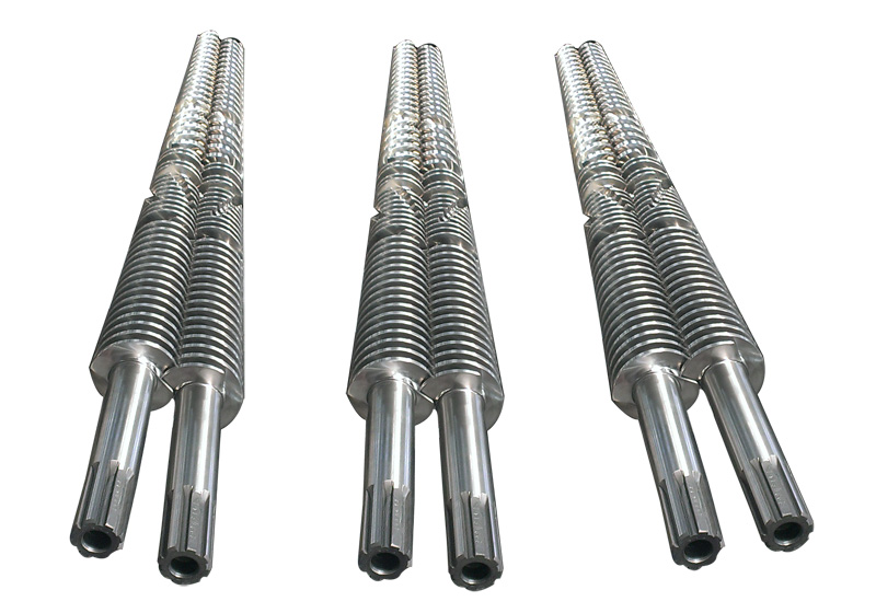 Conical twin screw and barrel