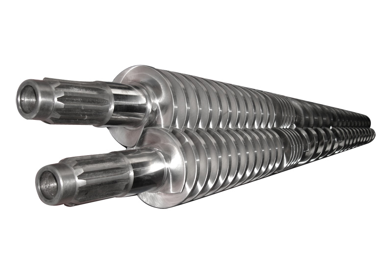 Conical twin screw and barrel